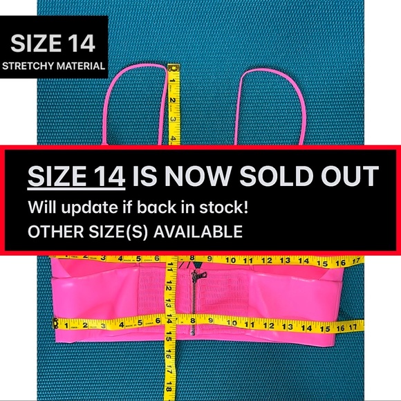 Alice + Olivia Carli Vegan Leather French Rose Pink Bra Cropped Top - Picture 9 of 13